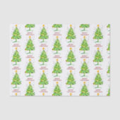 Feestelijke kerstboom Waterverf Tissuepapier (Voorkant)