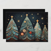 Feestelijke kerstboom Wenskaart Feestdagenkaart (Voorkant / Achterkant)