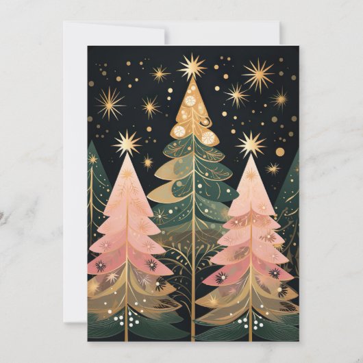 Feestelijke kerstboom Wenskaart Feestdagenkaart (Voorkant)