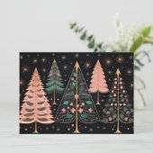 Feestelijke kerstboom Wenskaart Feestdagenkaart (Staand voorkant)