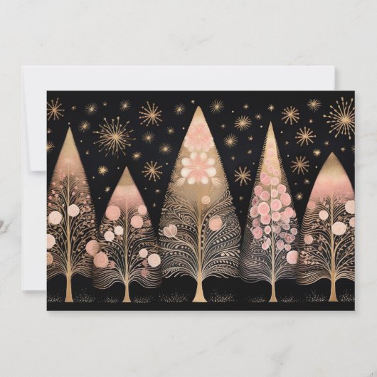 Feestelijke kerstboom Wenskaart Feestdagenkaart (Voorkant)