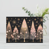 Feestelijke kerstboom Wenskaart Feestdagenkaart (Staand voorkant)