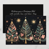 Feestelijke kerstboom Wenskaart Feestdagenkaart (Voorkant / Achterkant)