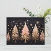 Feestelijke kerstboom Wenskaart Feestdagenkaart (Staand voorkant)