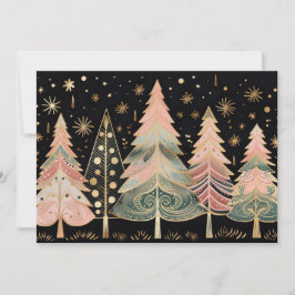 Feestelijke kerstboom Wenskaart Feestdagenkaart