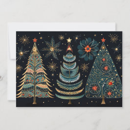 Feestelijke kerstboom Wenskaart Feestdagenkaart