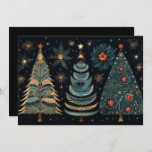 Feestelijke kerstboom Wenskaart Feestdagenkaart (Voorkant / Achterkant)