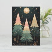 Feestelijke kerstboom Wenskaart Feestdagenkaart (Staand voorkant)