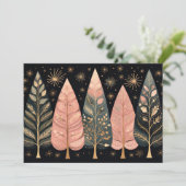 Feestelijke kerstboom Wenskaart Feestdagenkaart (Staand voorkant)