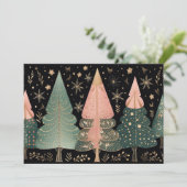 Feestelijke kerstboom Wenskaart Feestdagenkaart (Staand voorkant)