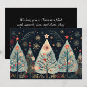 Feestelijke kerstboom Wenskaart Feestdagenkaart (Voorkant / Achterkant)