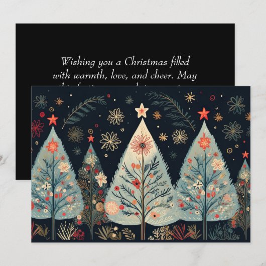 Feestelijke kerstboom Wenskaart Feestdagenkaart (Voorkant / Achterkant)