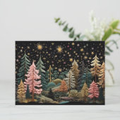 Feestelijke kerstboom Wenskaart Feestdagenkaart (Staand voorkant)