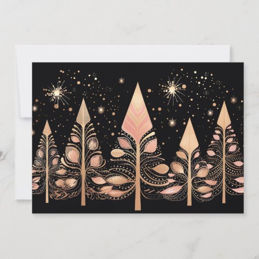 Feestelijke kerstboom Wenskaart Feestdagenkaart (Voorkant)