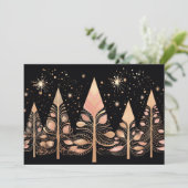 Feestelijke kerstboom Wenskaart Feestdagenkaart (Staand voorkant)