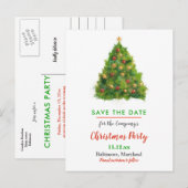 feestelijke kerstboom | Winterfeestdag Aankondigingskaart (Voorkant / Achterkant)