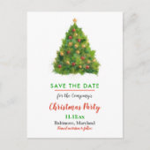 feestelijke kerstboom | Winterfeestdag Aankondigingskaart (Voorkant)