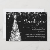 Feestelijke kerstboom Zilveren bruiloft Dank u kaa Kaart (Voorkant)