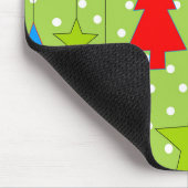 Feestelijke kerstboomprint muismat (Hoek)