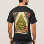 Feestelijke kerstboomvreugde t-shirt (Achterkant)