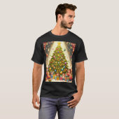 Feestelijke kerstboomvreugde t-shirt (Voorkant volledig)