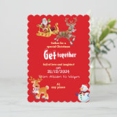 Feestelijke kerstborrel  kaart (Staand voorkant)