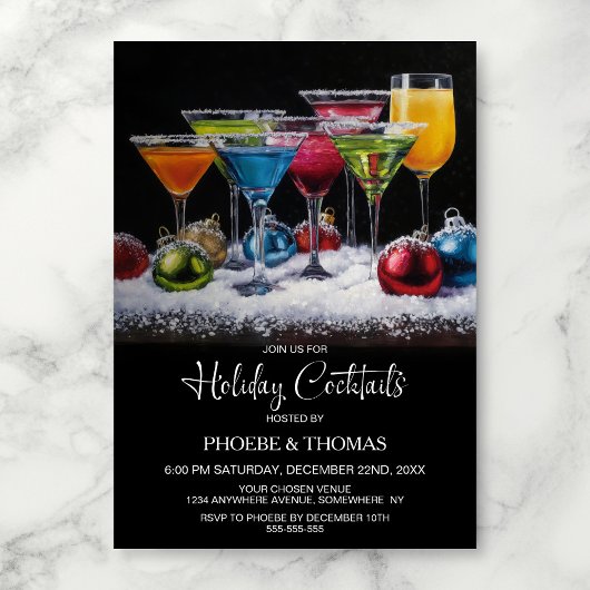 Feestelijke Kerstborrel Kaart