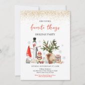 Feestelijke Kerstborrel Kaart (Voorkant)