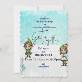 Feestelijke kerstborrel  kaart (Voorkant)