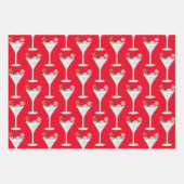 Feestelijke Kerstborrel Kerst Dranken Inpakpapier Vel (Voorkant)