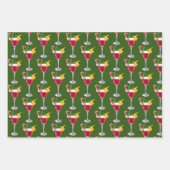 Feestelijke Kerstborrel Kerst Dranken Inpakpapier Vel (Voorkant 3)