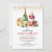 Feestelijke Kerstborrel Uitnodiging (Voorkant)