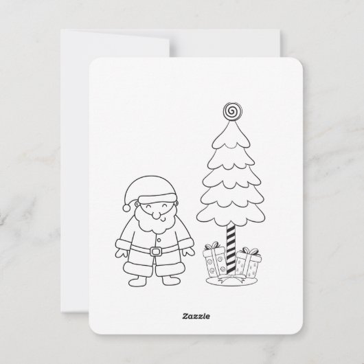 Feestelijke kerstbrief voor uw kind patroon feestdagenkaart (Achterkant)