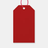 Feestelijke Kerstbruiloft Bloemen Gepersonaliseerd Cadeaulabel (Achterkant)