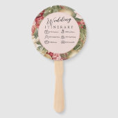 Feestelijke kerstbruiloft handwaaier (Voorkant)