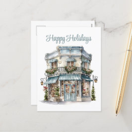 Feestelijke kerstbusiness Vakantiewinkel Feestdagenkaart