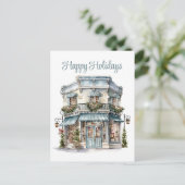 Feestelijke kerstbusiness Vakantiewinkel Feestdagenkaart (Staand voorkant)