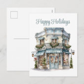 Feestelijke kerstbusiness Vakantiewinkel Feestdagenkaart (Voorkant / Achterkant)