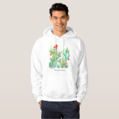 Feestelijke Kerstcactus met Santa Hat & Ornament Hoodie (Voorkant volledig)