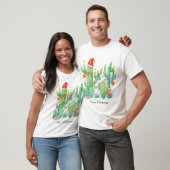 Feestelijke Kerstcactus met Santa Hat & Ornament T-shirt (Unisex)