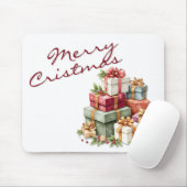 Feestelijke kerstcadeau dozen artwork muismat (Met muis)