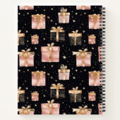 Feestelijke kerstcadeau patroon recept notitieboek (Achterkant)