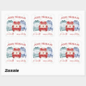Feestelijke Kerstcadeaublaadje Sticker (Vel)