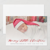 feestelijke kerstcadeaukaart aankondiging (Voorkant / Achterkant)