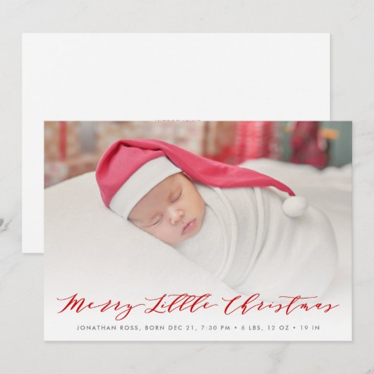 feestelijke kerstcadeaukaart aankondiging (Voorkant / Achterkant)