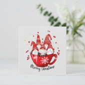 feestelijke kerstcadeaukaart voor snowman feestdagenkaart (Staand voorkant)