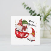 feestelijke kerstcadeaukaart voor snowman feestdagenkaart (Staand voorkant)