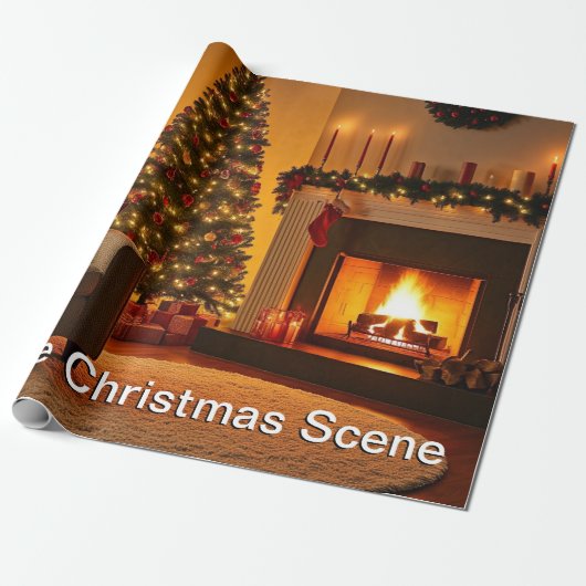 Feestelijke kerstcadeaus cadeaupapier (Uitgerold)