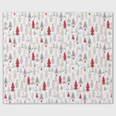 Feestelijke kerstcadeaus cadeaupapier (Vlak)