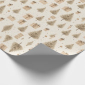 Feestelijke kerstcadeaus cadeaupapier (Hoek)